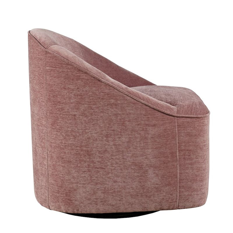 Jofran Lulu Mid-Century Modern Upholstered Casual Swivel Accent Chair