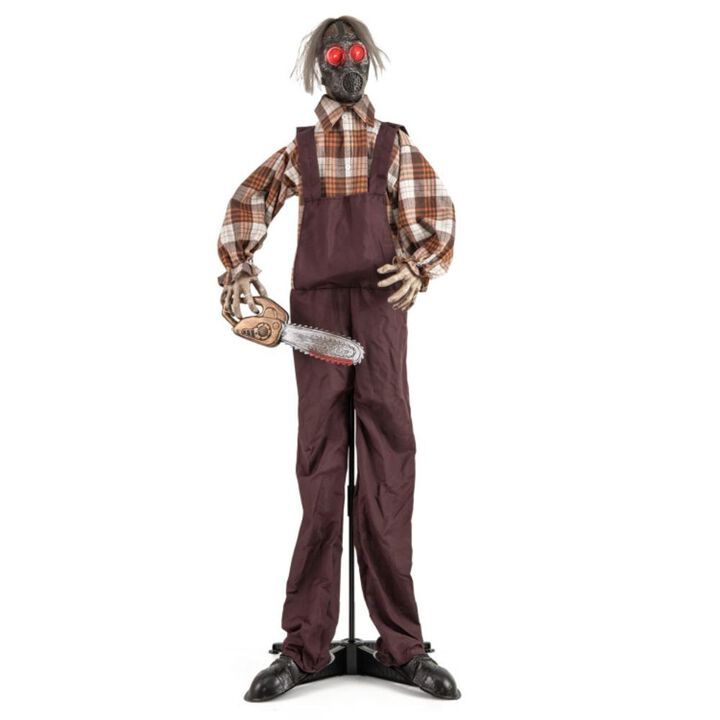 Hivvago Halloween Animatronic Shaking Haunted Man with Lights and Sound