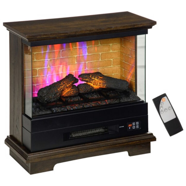 Electric Fireplace with Realistic Flame Effect, Ideal for Home, Office or Living Room