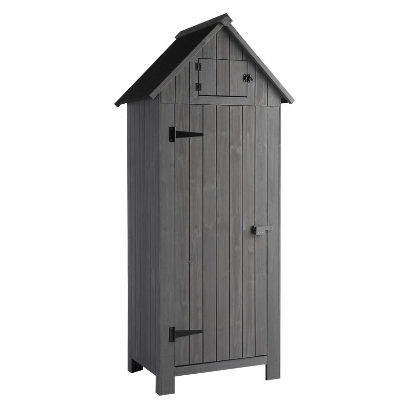 Double Slope Top Courtyard Storage Shed Outdoor Storage Room for Garden & Backyard Organization