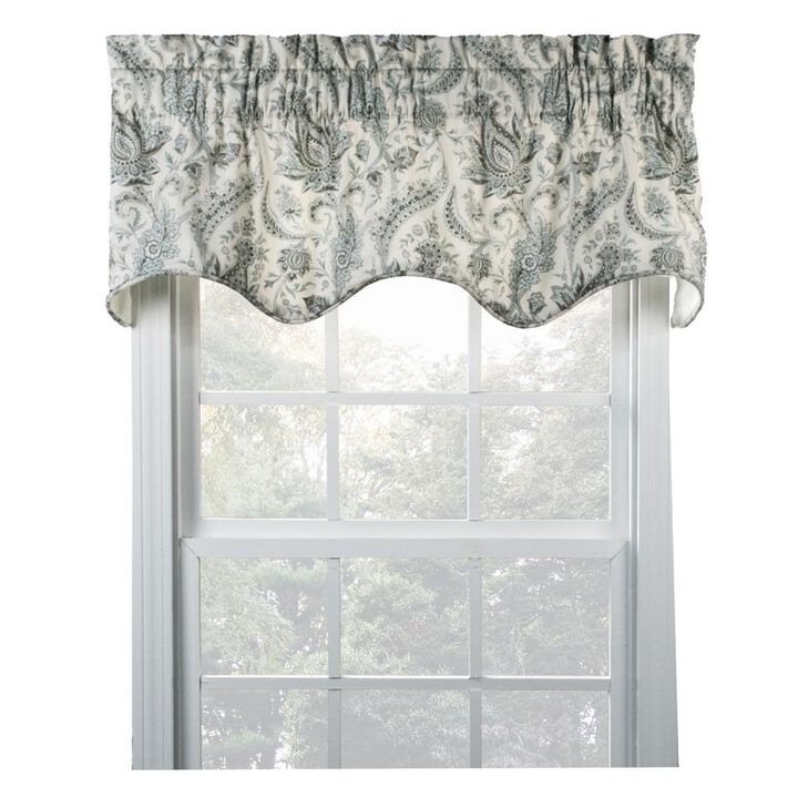 Ellis Curtain Artissimo D.Filler 3" Rod Pocket Self Cord Bottom Edge Valance for Windows 50" x 15" Mist
