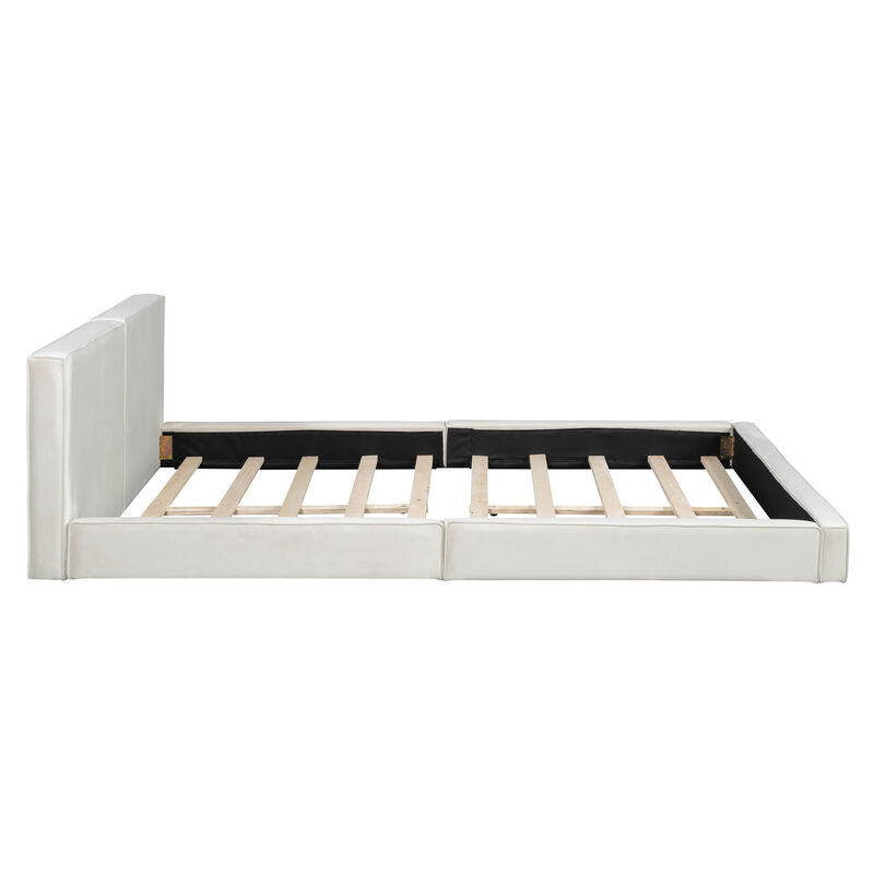 Merax Velvet Upholstered Platform Bed
