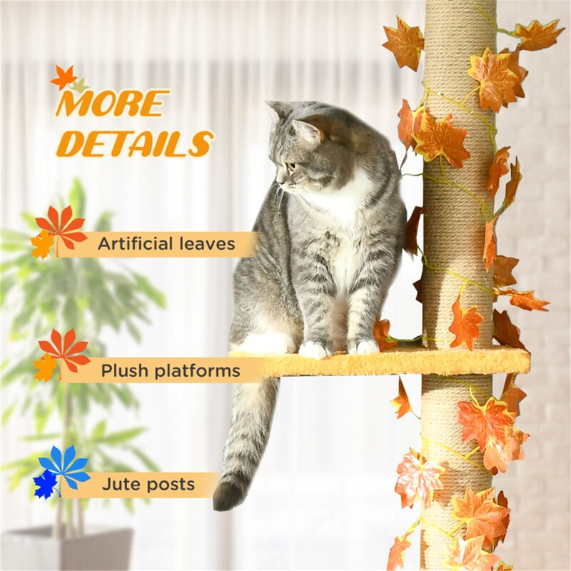 Compact Multi-Level Cat Tree with Scratching Posts, Perches, and Cozy Hideaways for Cats