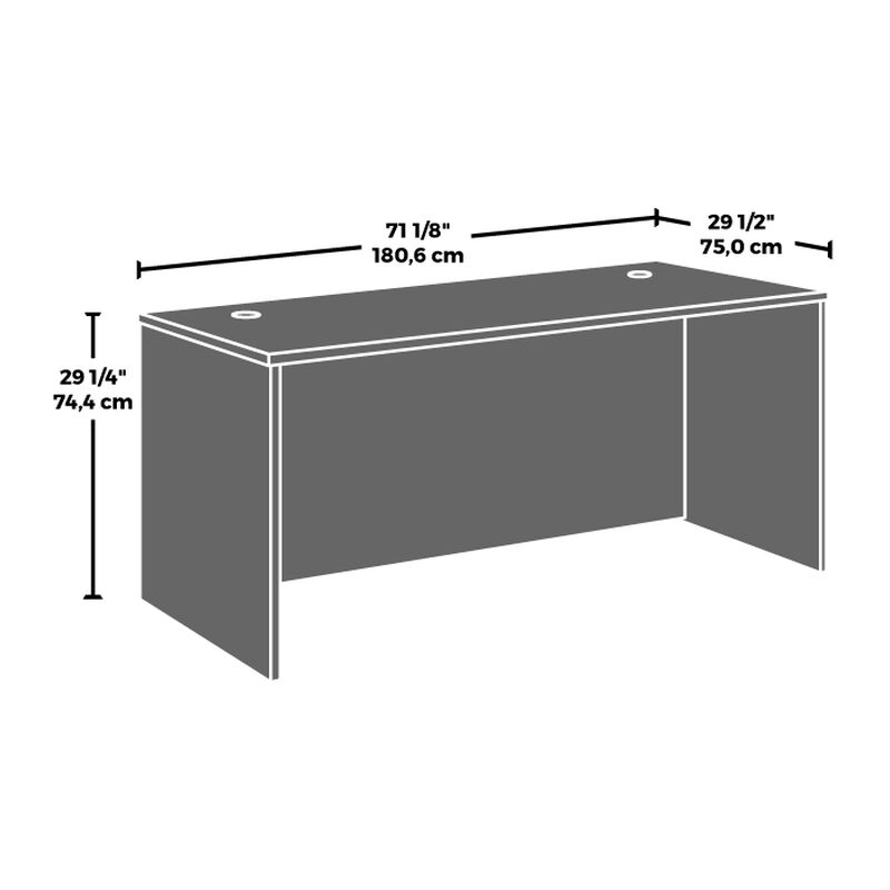 Affirm 72 X 30 Desk Shell