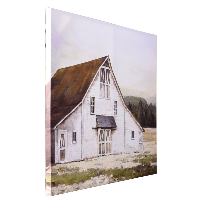 Ole Blanc Barn Framed Print