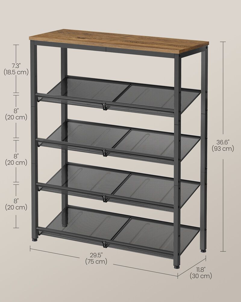 6-Tier Shoe Rack - Efficient Storage Solution for Organized Footwear