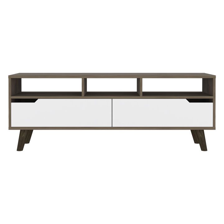 Tv Stand 2.0 For Tv´S Up 52" Bull, Living Room, Dark Brown / White