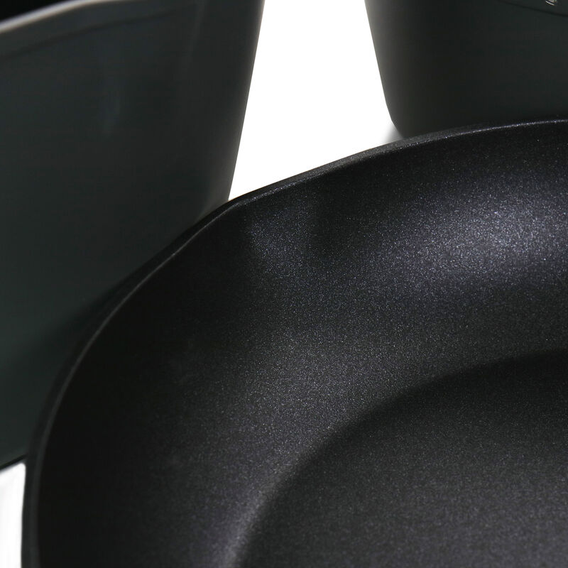 Oster Kingsway 5 Piece Aluminum Nonstick Cookware Set in Black
