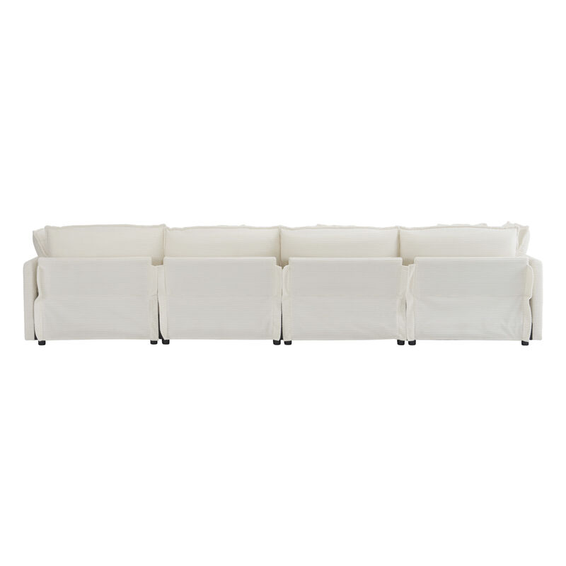 Merax Modern Corduroy Modular Sofa Couch for Living Room