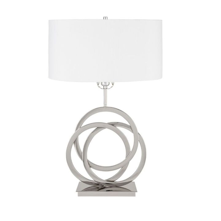 Circles Table Lamp Chrome Metal LED Light