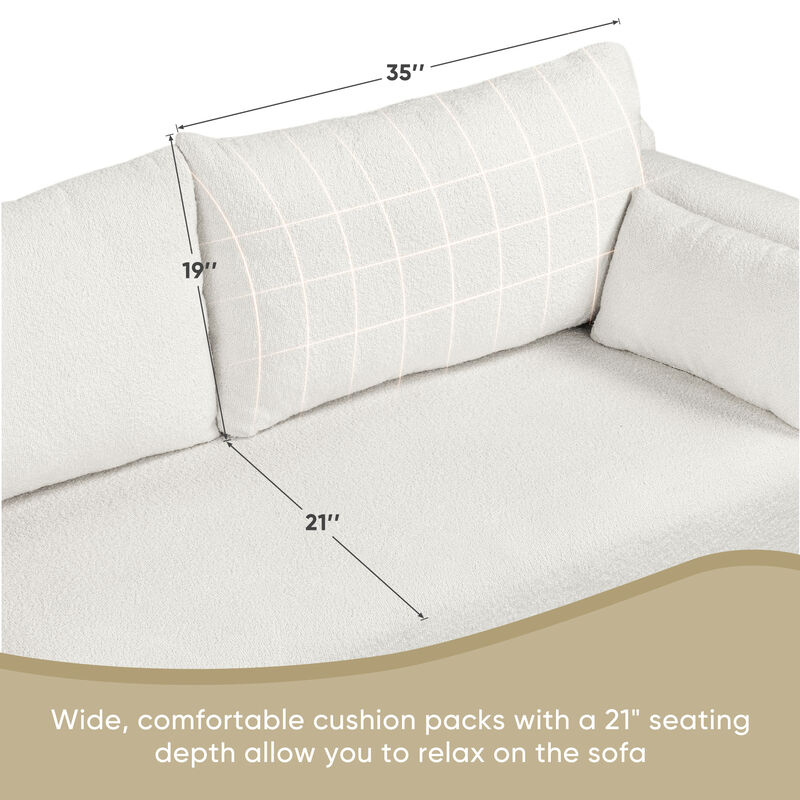 Merax Modern One-Piece Loop Yarn Fabric Sofa Loveseats