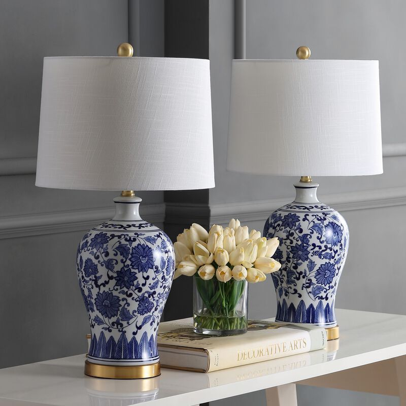 Jennifer Ceramic/Metal LED Table Lamp