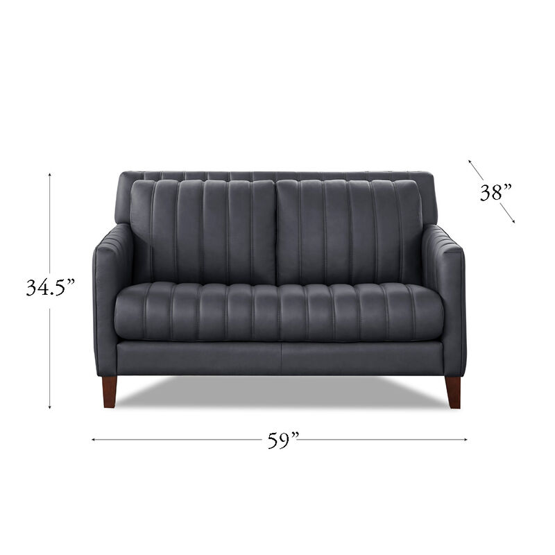 Ennis Top Grain Leather Loveseat