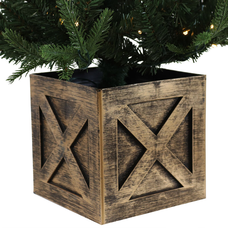 Sunnydaze Farmhouse Indoor Pre-Lit Artificial Christmas Tree - 3 ft