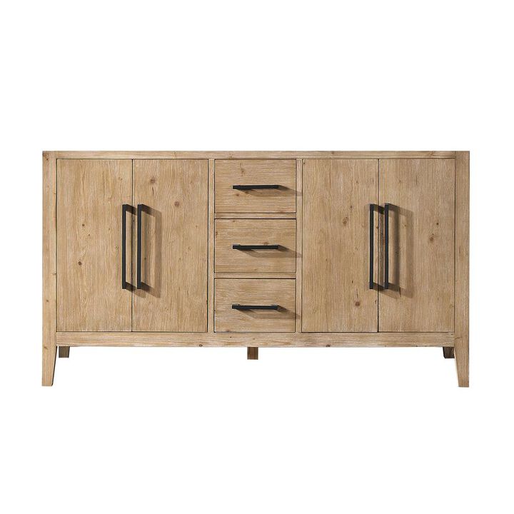 Altair Double Bathroom Cabinet Vanity Base in Top and Sink, no Mirror