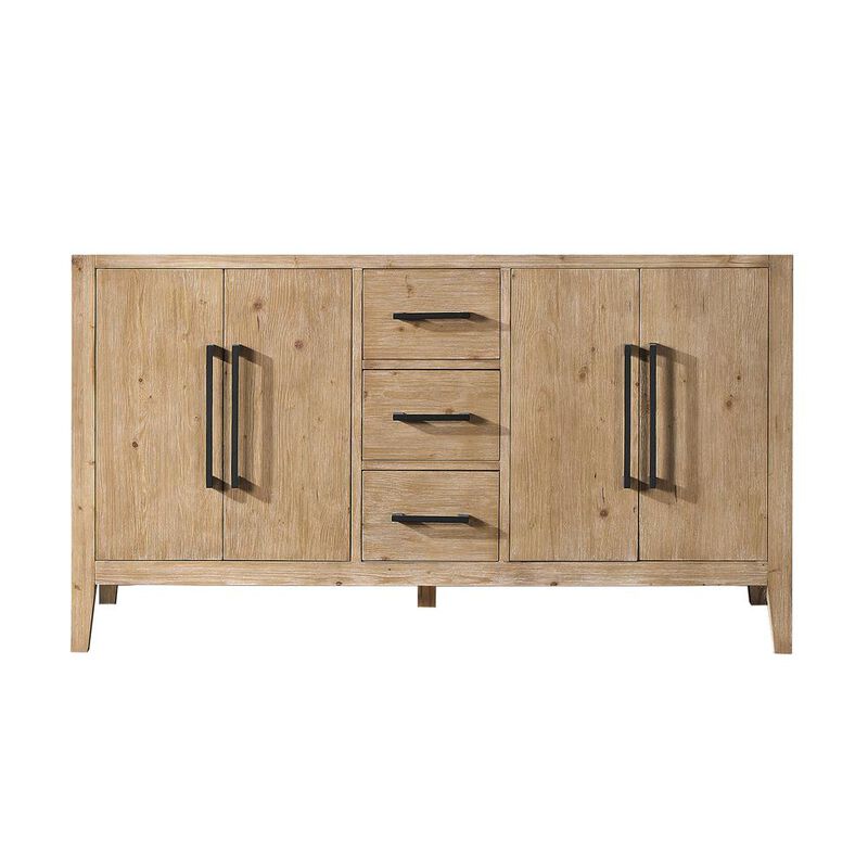 Altair Double Bathroom Cabinet Vanity Base in Top and Sink, no Mirror
