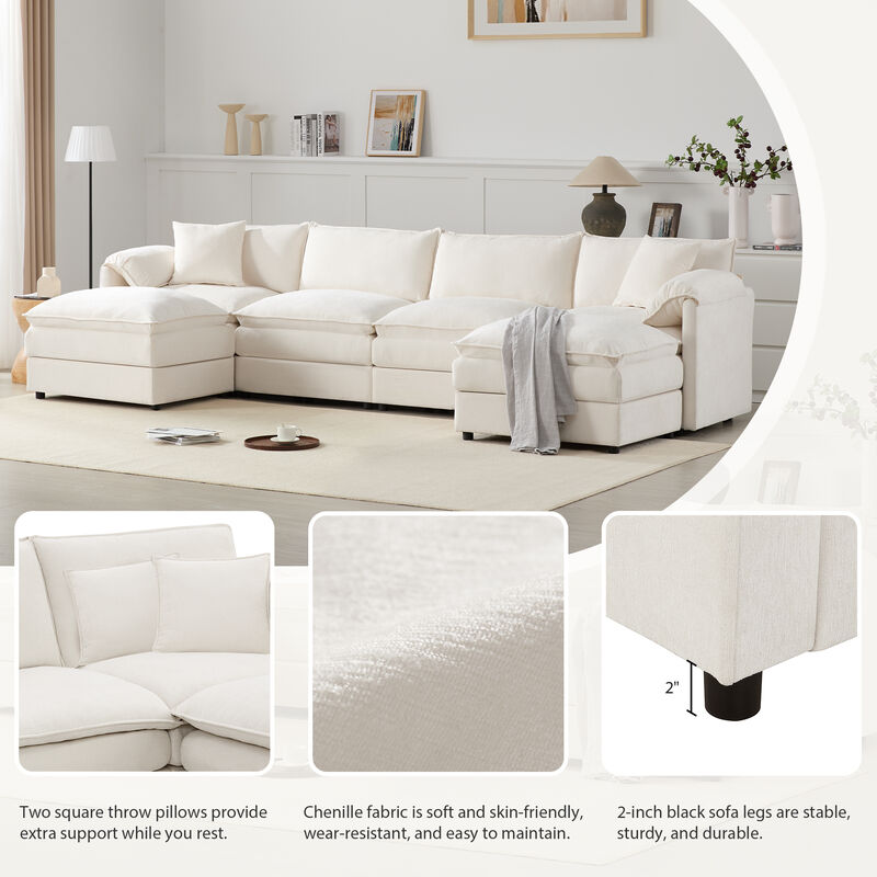 Merax Chenille Modular Sectional Sofa for Living Room