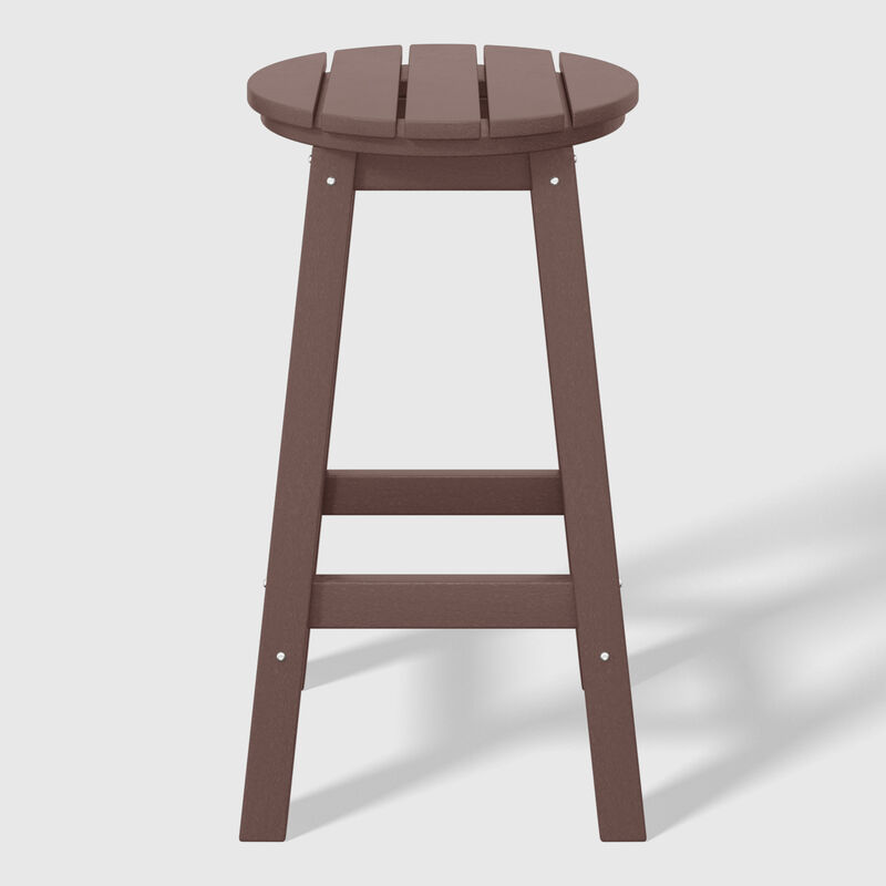 WestinTrends 24" HDPE Outdoor Patio Round Counter Height Bar Stool