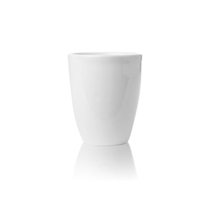 Porcelain Santa Monica dia.3" h:3.5" 8 oz. Round White Porcelain Mug (Set of 4)