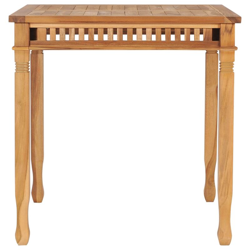 vidaXL Garden Dining Table 31.5"x31.5"x31.5" Solid Teak Wood