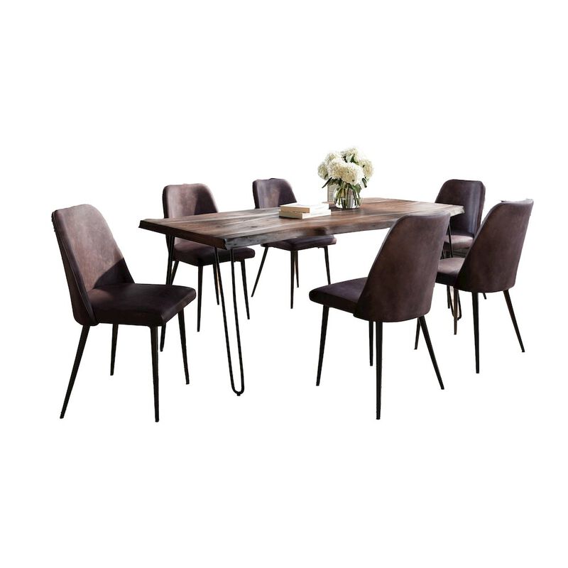 Jofran Nature's Edge Seven Piece Solid Acacia Dining Set