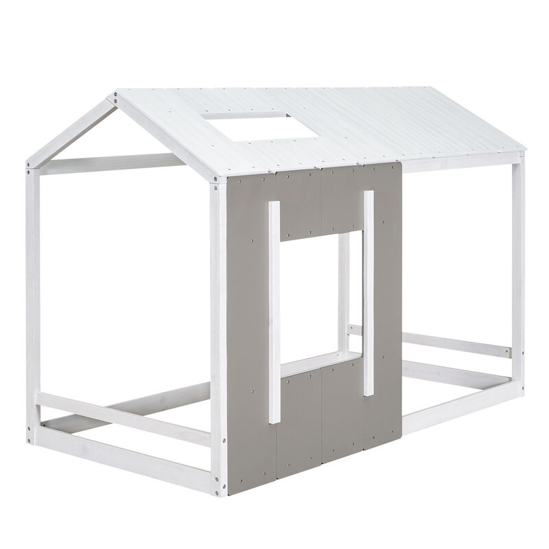 Merax House Platform with Roof and Window