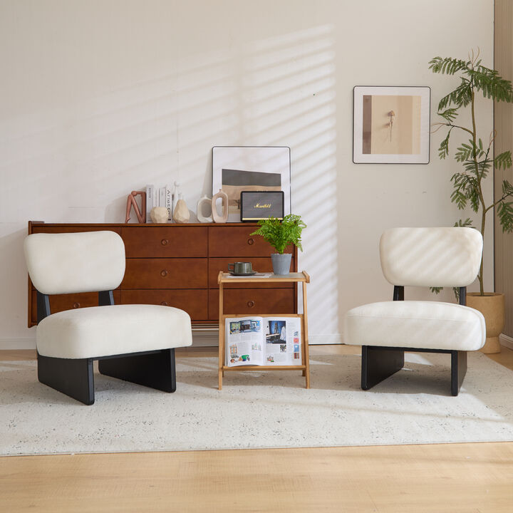 Merax Modern Lounge Chairs 2 PCS Accent Seating for Living Room