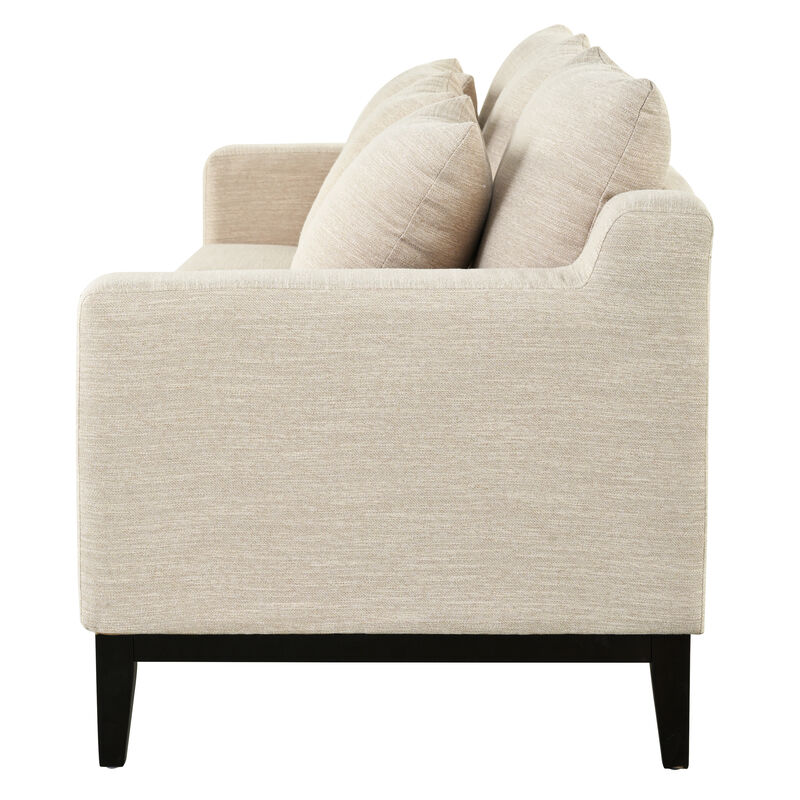 Merax Comfy 3-seat Sofa with Wooden Legs