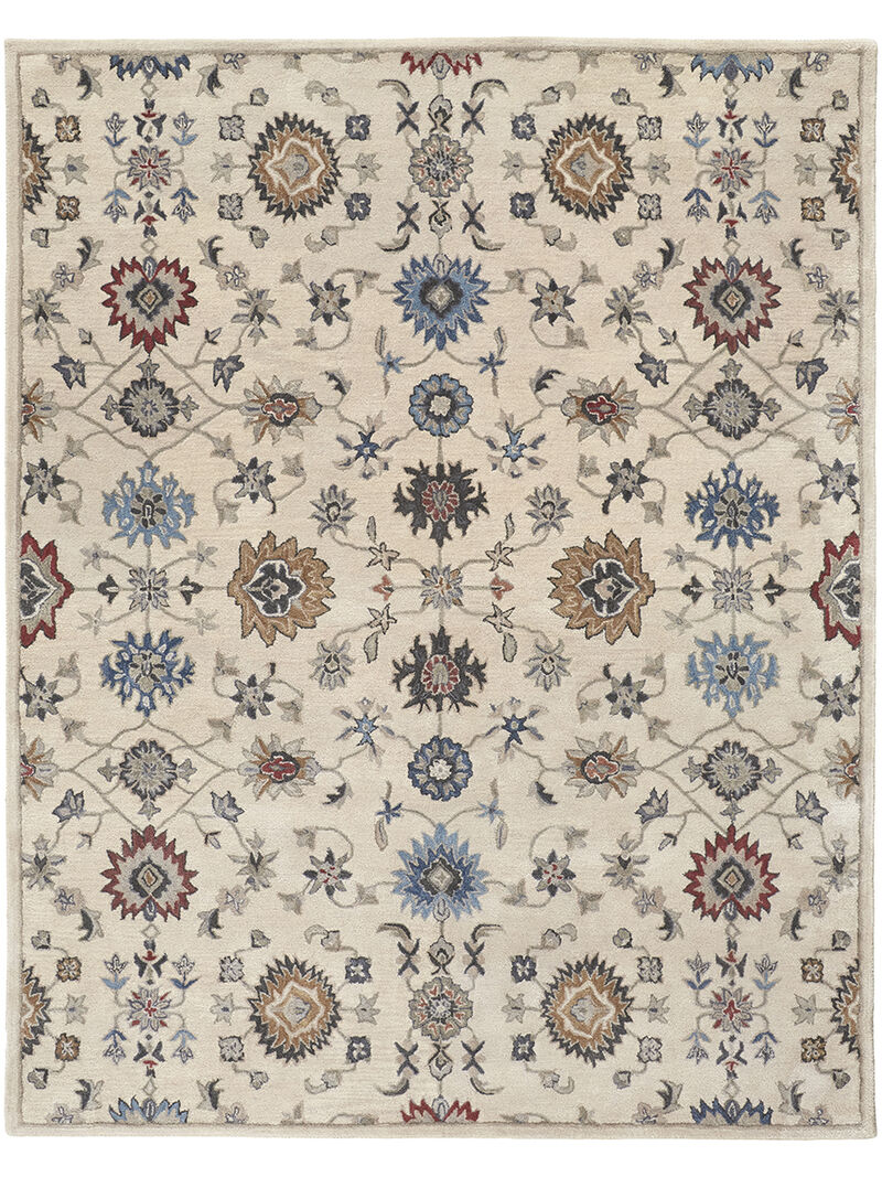 Rylan 8641F Ivory/Blue/Tan 5' x 8' Rug