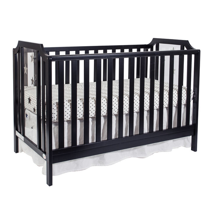 Suite Bebe Celeste Acrylic 3-in-1 Convertible Island Crib Black