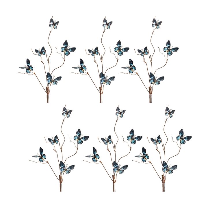 Butterfly Spray (Set of 6) – Polyester Floral Decor for Home, Garden, and Outdoor Spaces