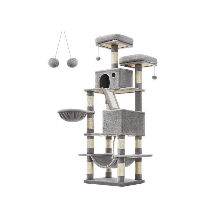 Durable Cat Tree with Multiple Levels and Scratching Posts Durable Cat Tree with Multiple Levels and Scratching Posts