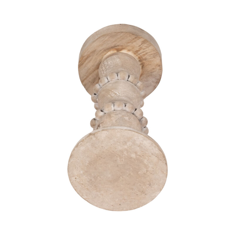 Wooden 11" Antique Style Candle Holder