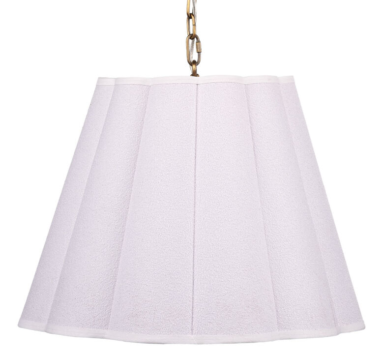 Scalloped Hanging Pendant, White