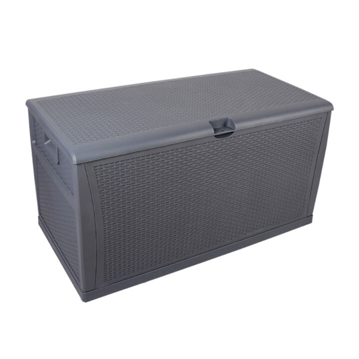 Waterproof Outdoor Garden Storage Deck Box, Lockable Chest for Tools, Cushions, and Toys