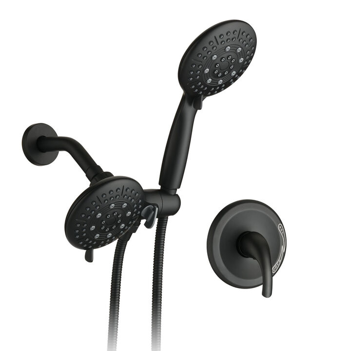7 Function Rain Shower Head with Handheld - Valve Included