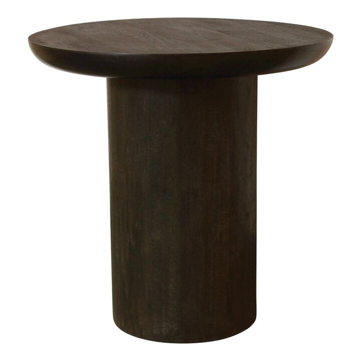 Alex Hamilton Sullivan 24'' Solid Wood Round End Table in Dark Brown Finish