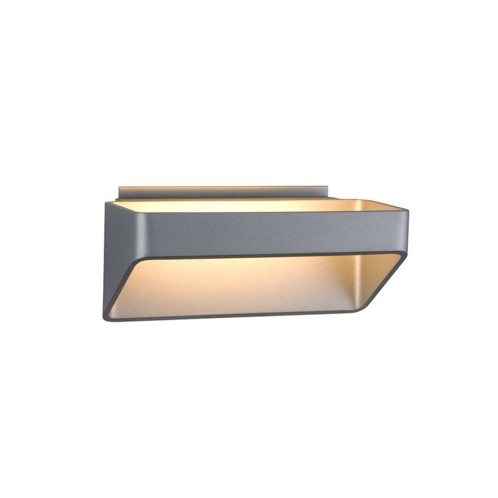 VONN Lighting Up-Down integrated LED Wall Sconce Light in Silver