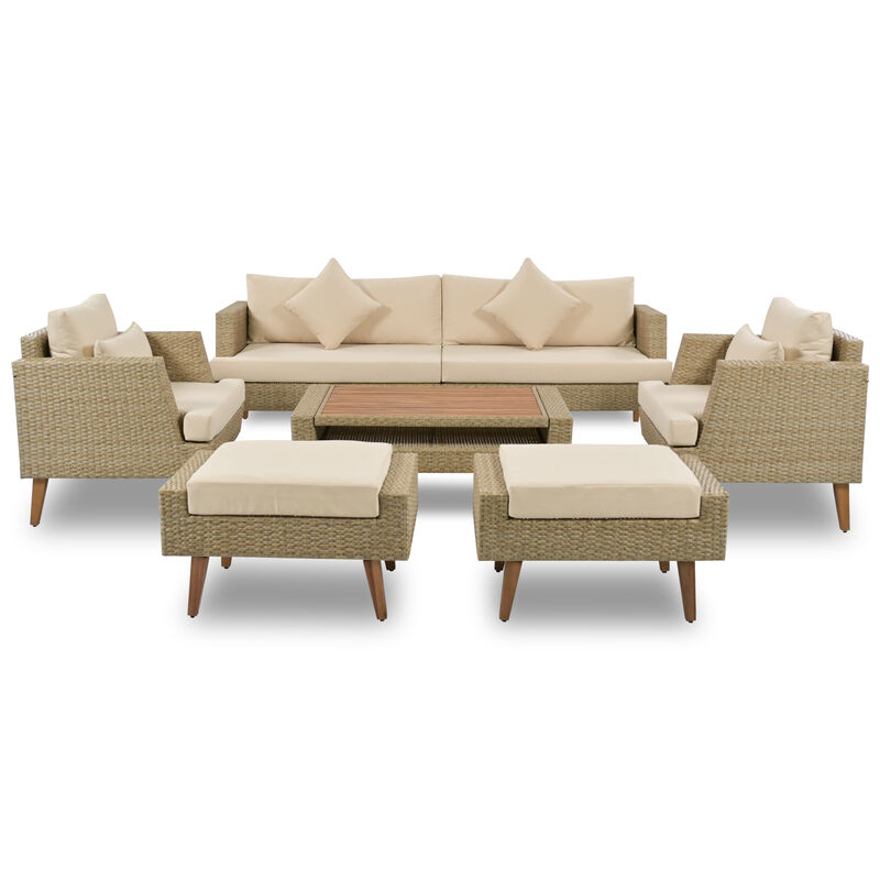 Merax All Weather PE Wicker Outdoor Rattan Sofa Set