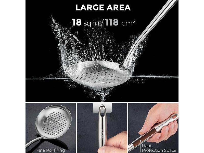 Yosukata 17" Wok Spatula and Ladle Skimmer Spoon