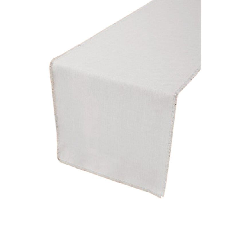 Solino Home 100% Pure Linen Table Runner 14 x 120 Inch | Fringe