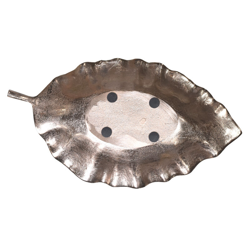 Handmade Decorative Gold Color Coated 7.08 x 3.74 x 0.78 Inches Aluminium Tray 054AB BBH Home's