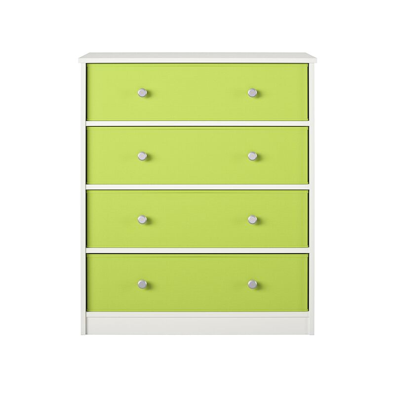 Mya Park Tall Dresser with 4 Fabric Bins