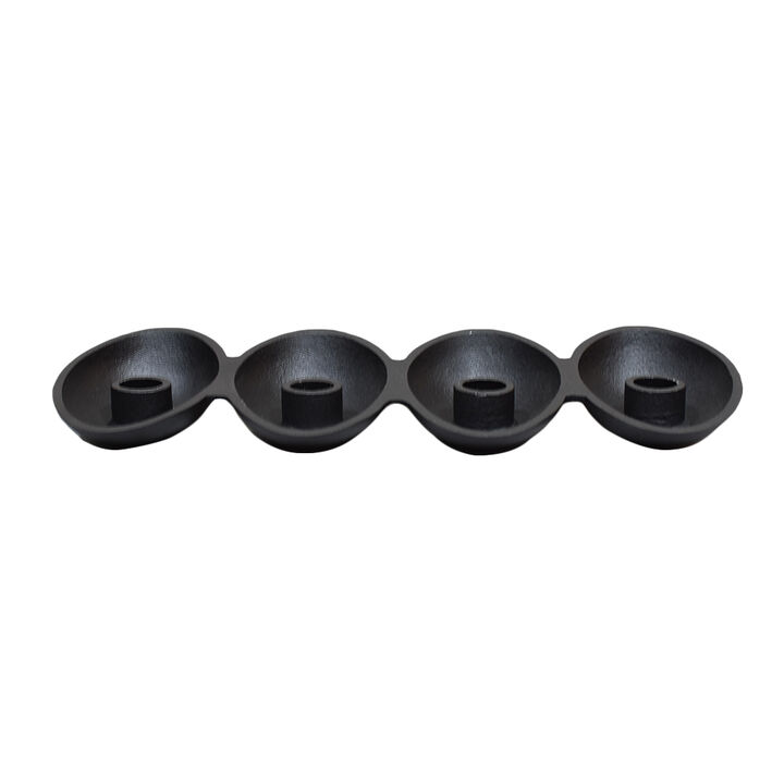 Modern Handmade Aluminum Eco-friendly Geometric Black Set Of One Tea Light Candle Holder BBH Homes