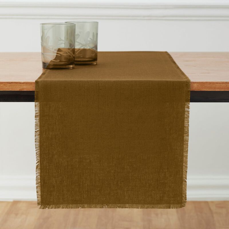 Solino Home 100% Pure Linen Table Runner 14 x 108 Inch | Milan