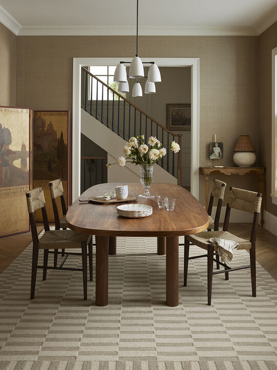 Bradley BRL-02 Ivory / Beige 18" x 18" Sample Rug by Chris Loves Julia