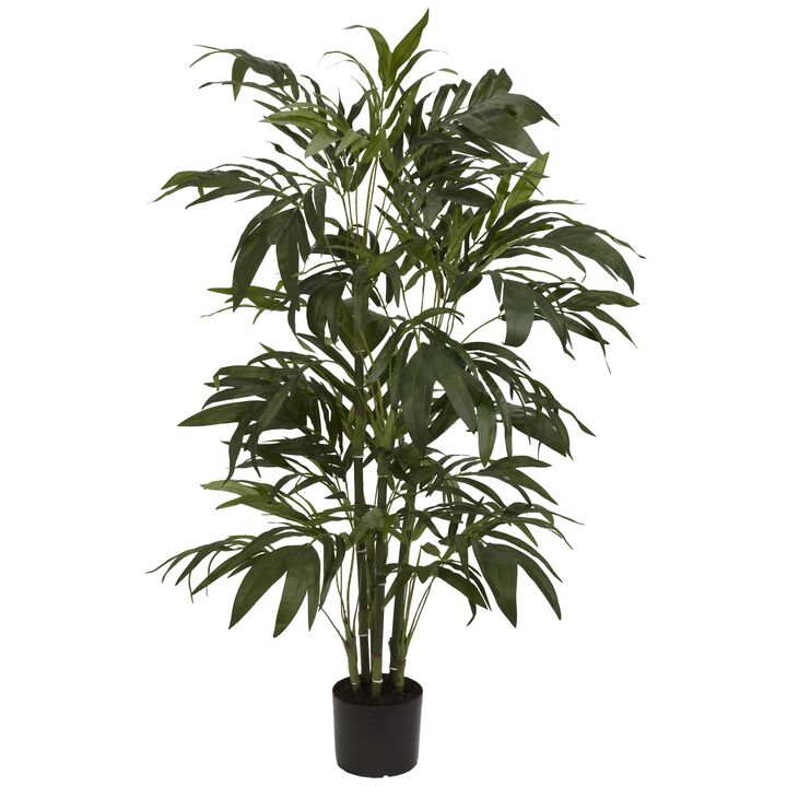 Hivvago 4 Feet Bamboo Palm Silk Tree