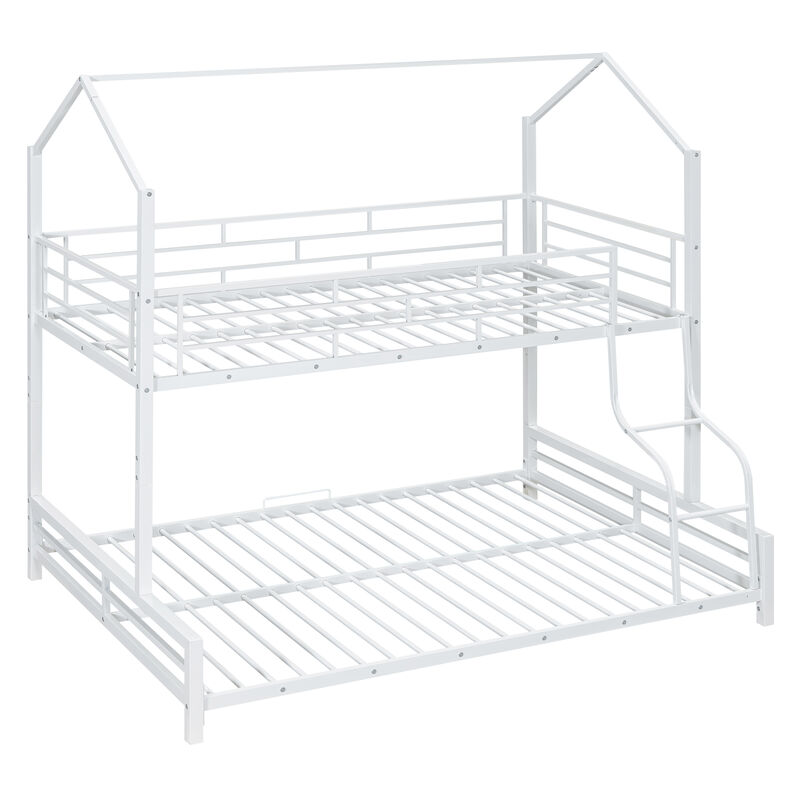 Merax Metal House Bunk Bed 2 Beds in 1