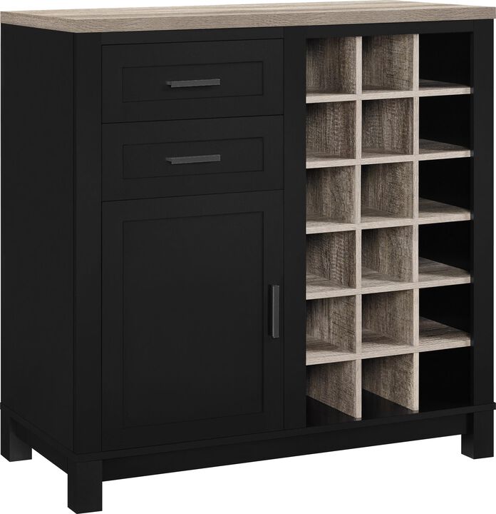 Ameriwood Home Carver Bar Cabinet, Black