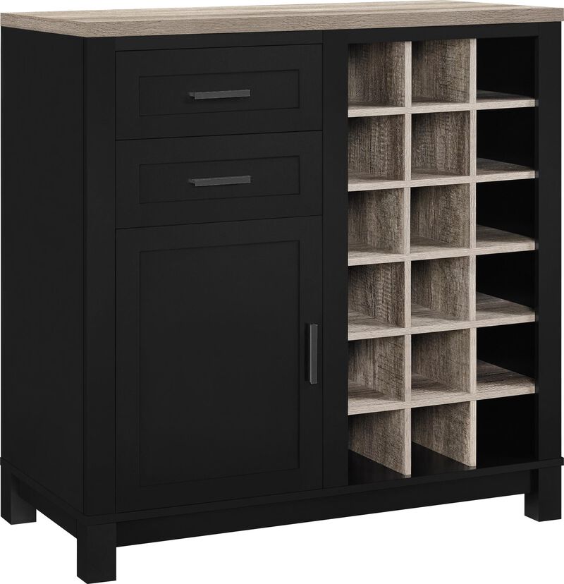 Ameriwood Home Carver Bar Cabinet, Black